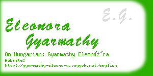 eleonora gyarmathy business card